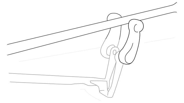 Hebel zur Klingenbewegung