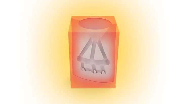 Aushärten und Ausbrennen der Gussform