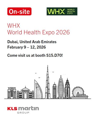🚀 We’re excited to announce our participation in the World Health Expo in Dubai, United Arab Emirates, taking place February 9 – 12, 2026.<br />
<br />
Discover our latest innovations in surgical solutions and connect with our experts on-site.<br />
<br />
📍 Come visit us at booth S15.D70!<br />
We look forward to seeing you there!<br />
<br />
We are looking forward to welcoming you there!<br />
<br />
#KLSMartinGroup #KLSMartin #Surgicalinnovationisourpassion