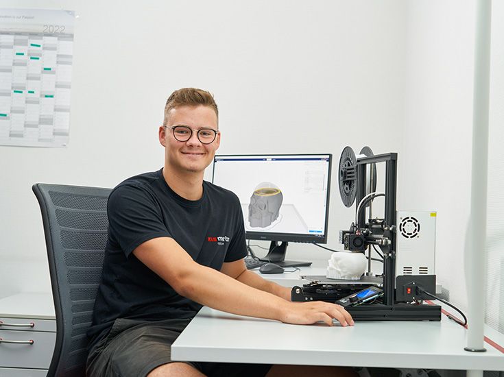 Vincent Pfeiffer, Auszubildender zum Technischen Produktdesigner