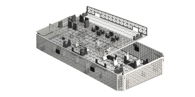 Sterilization container - trays and storages configuration