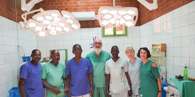 Finished installation and happy surgical team